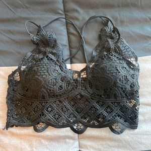 Black lace bralette
